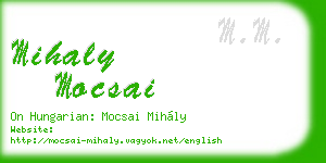 mihaly mocsai business card